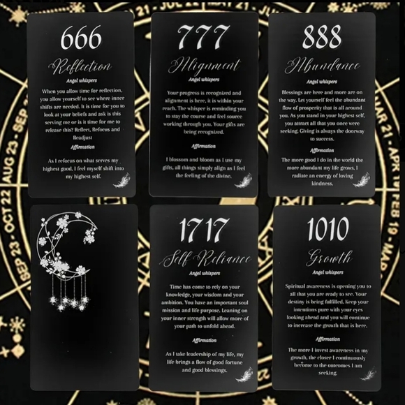 New Travel Size Angel Wisper Number Affirmation Cards with Detailed MESSAGES - Picture 3 of 4